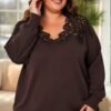 Pull haut dentelle et strass – Image 2