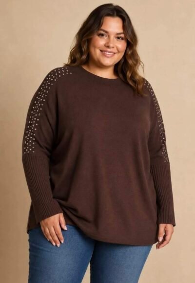 Pull à strass manches chaussettes
