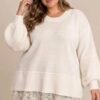 Pull dos croisé et dentelle