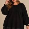 Pull dos croisé et dentelle – Image 3