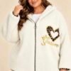Veste "j'adore" bouclettes